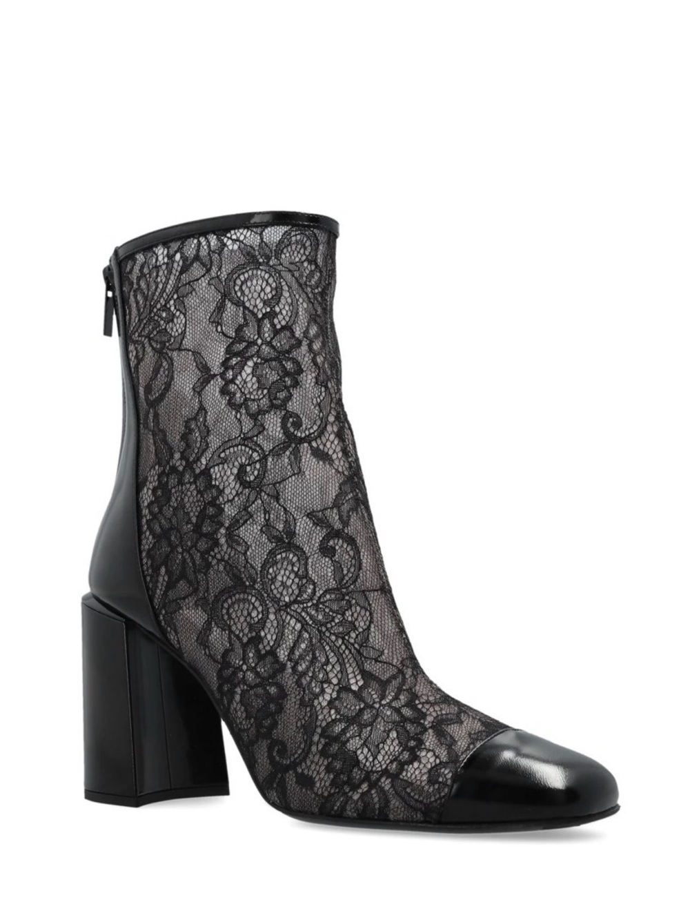 Jimmy Choo Black Lace Mesh Ankle Boots